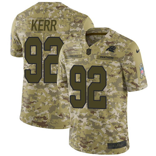 Carolina Panthers #92 Zach Kerr Camo Men's Stitched Limited 2018 Salute To Service Jersey Men's cheap jerseys for sale - CheapJerseys.Shop