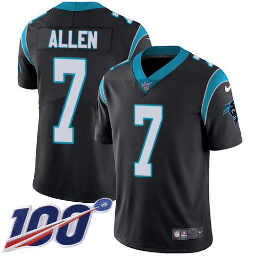 Carolina Panthers #7 Kyle Allen Black Team Color Men's Stitched 100th Season Vapor Limited Jersey Men's cheap jerseys for sale - CheapJerseys.Shop