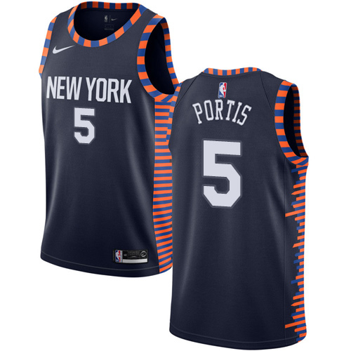 New York Knicks #5 Bobby Portis Navy Swingman City Edition 2018/19 Jersey Mens cheap jerseys for sale - CheapJerseys.Shop