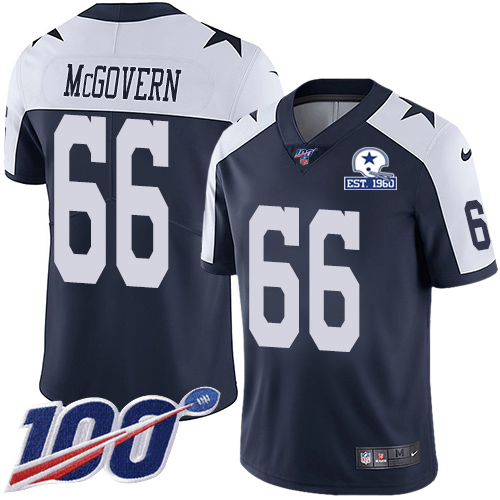 Dallas Cowboys #66 Connor McGovern Navy Blue Thanksgiving Men's Stitched With Established In 1960 Patch 100th Season Vapor Untouchable Limited Thr cheap jerseys for sale - CheapJerseys.Shop