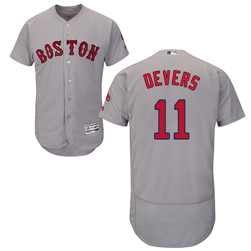 Boston Red Sox #11 Rafael Devers Grey Flexbase Authentic Collection Stitched Jersey Men's cheap jerseys for sale - CheapJerseys.Shop