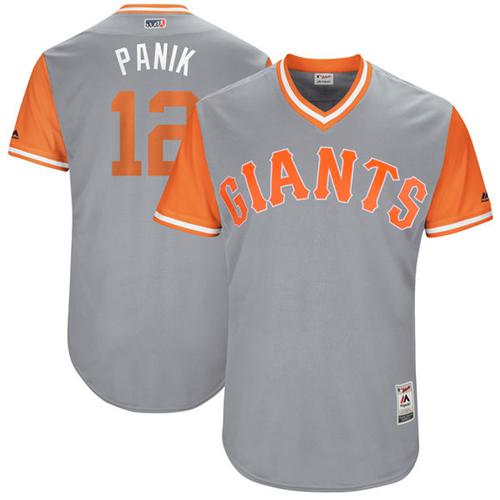 San Francisco Giants #12 Joe Panik Gray