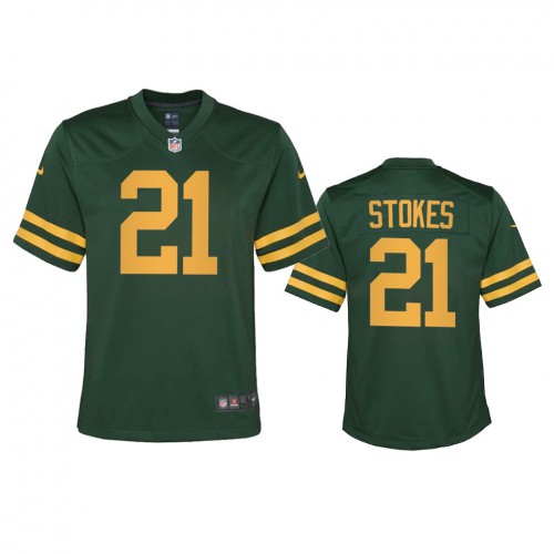 Green Bay Green Bay Packers #21 Eric Stokes Youth Alternate Game Player Jersey - Green Youth cheap jerseys for sale - CheapJerseys.Shop