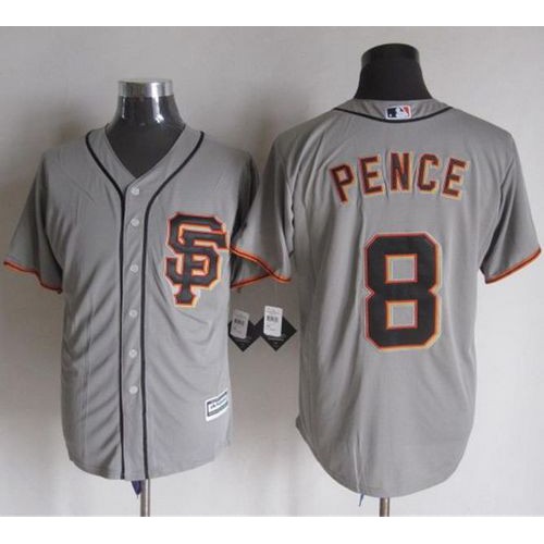 San Francisco Giants #8 Hunter Pence Grey Road 2 New Cool Base Stitched Jersey Men's cheap jerseys for sale - CheapJerseys.Shop