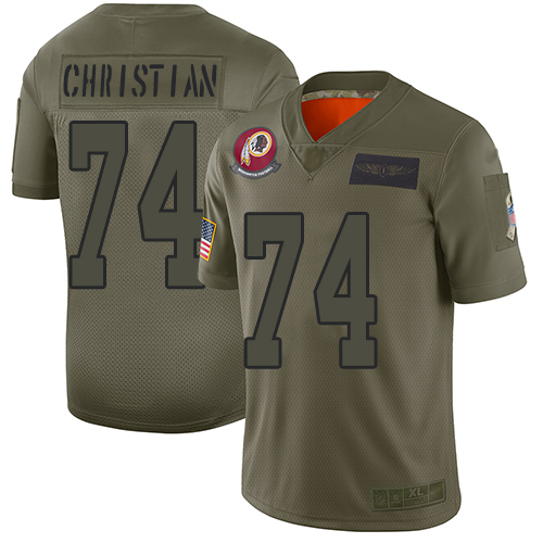 Washington Commanders #74 Geron Christian Camo Men's Stitched Limited 2019 Salute To Service Jersey Men's cheap jerseys for sale - CheapJerseys.Shop