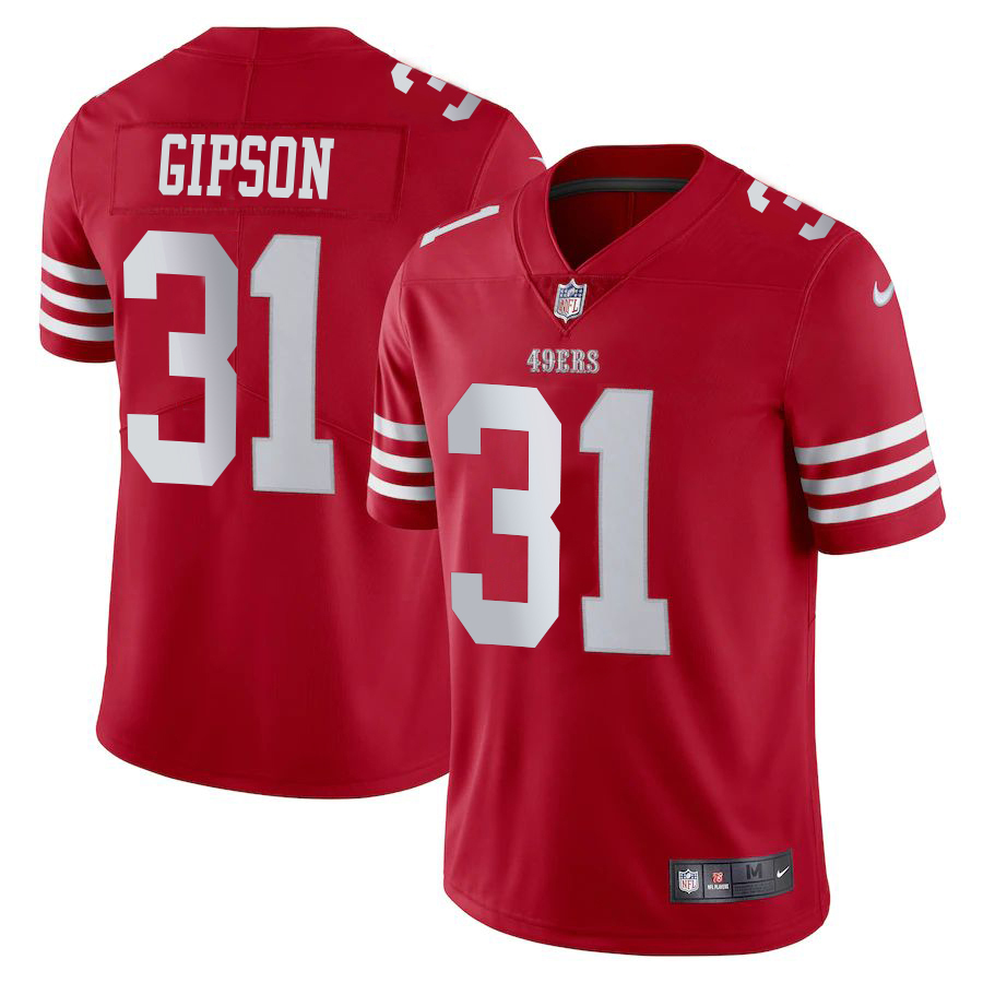 San Francisco 49ers #31 Tashaun Gipson Scarlet Men's 2022-23 Limited Stitched Vapor Untouchable Jersey cheap jerseys for sale - CheapJerseys.Shop