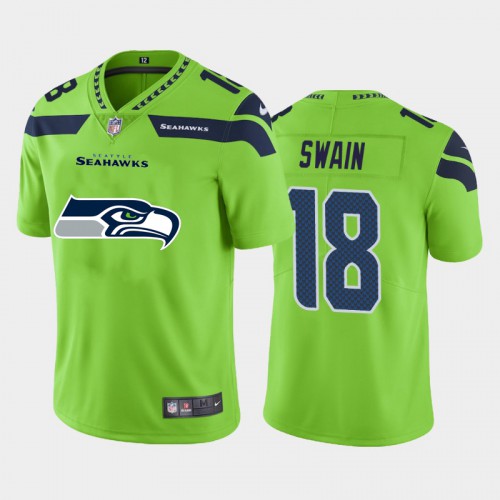 Seattle Seattle Seahawks #18 Freddie Swain Green Men's Big Team Logo Vapor Limited Jersey Men's cheap jerseys for sale - CheapJerseys.Shop