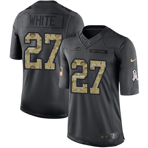 Bills #27 Tre'Davious White Black Youth Stitched Limited 2016 Salute To Service Jersey cheap jerseys for sale - CheapJerseys.Shop