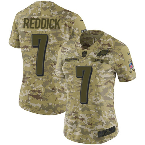Eagles #7 Haason Reddick Camo Women's Stitched Limited 2018 Salute To Service Jersey cheap jerseys for sale - CheapJerseys.Shop