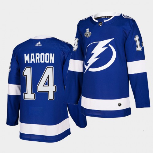 Tampa Bay Lightning #14 Patrick Maroon Blue Home Authentic 2021 Stanley Cup Final Patch Jersey Men's cheap jerseys for sale - CheapJerseys.Shop