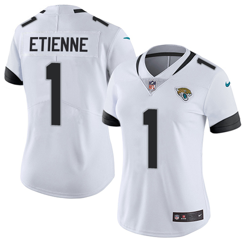 Jaguars #1 Travis Etienne White Women's Stitched Vapor Untouchable Limited Jersey cheap jerseys for sale - CheapJerseys.Shop