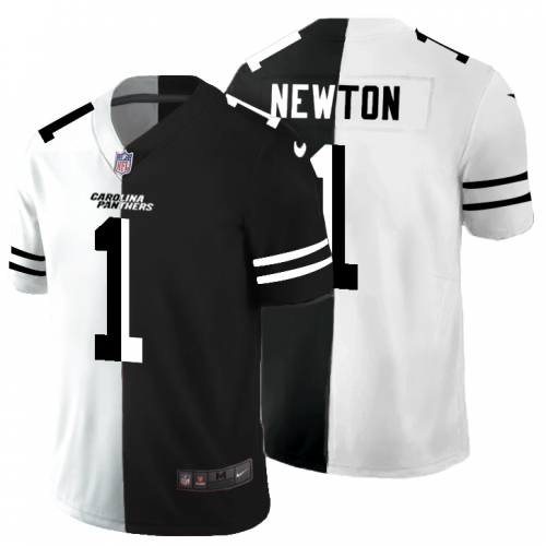 Carolina Carolina Panthers #1 Cam Newton Men's Black V White Peace Split Vapor Untouchable Limited Jersey Men's cheap jerseys for sale - CheapJerseys.Shop