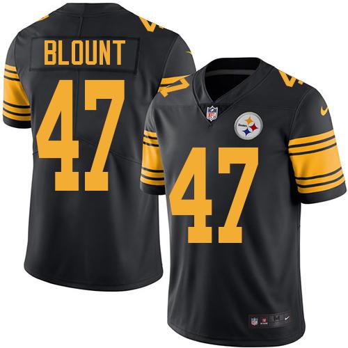 Pittsburgh Steelers #47 Mel Blount Black Men's Stitched Limited Rush Jersey Men's cheap jerseys for sale - CheapJerseys.Shop