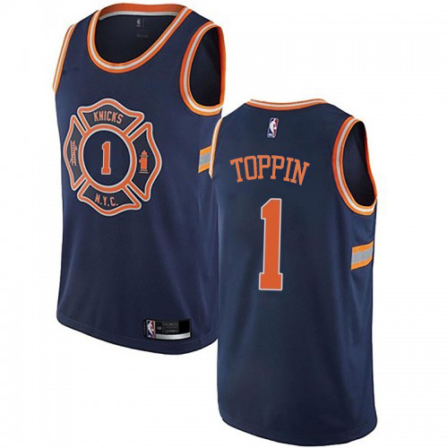 New York Knicks #1 Obi Toppin Navy Swingman City Edition Jersey Mens cheap jerseys for sale - CheapJerseys.Shop