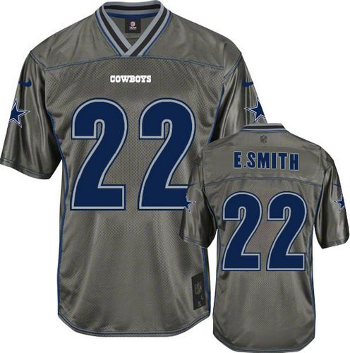 Cowboys #22 Emmitt Smith Grey Men's Stitched Elite Vapor Jersey cheap jerseys for sale - CheapJerseys.Shop