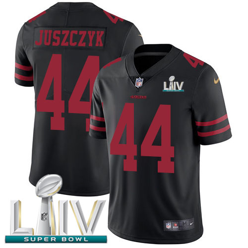 49ers #44 Kyle Juszczyk Black Super Bowl LIV 2020 Alternate Men's Stitched Vapor Untouchable Limited Jersey cheap jerseys for sale - CheapJerseys.Shop