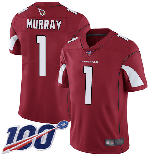 Cardinals #1 Kyler Murray Red Team Color Men's Stitched 100th Season Vapor Limited Jersey cheap jerseys for sale - CheapJerseys.Shop