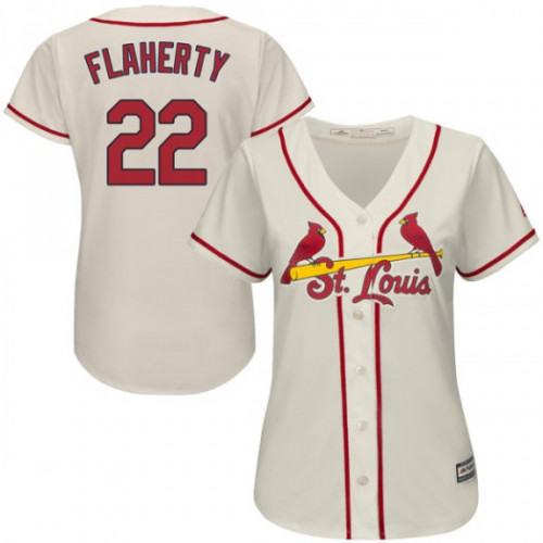 St.Louis Cardinals #22 Jack Flaherty Cream Alternate Women's Stitched Jersey Womens cheap jerseys for sale - CheapJerseys.Shop
