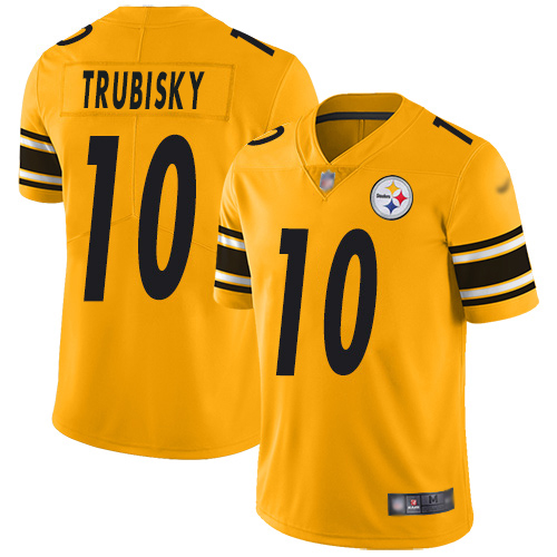 Steelers #10 Mitchell Trubisky Gold Men's Stitched Limited Inverted Legend Jersey cheap jerseys for sale - CheapJerseys.Shop
