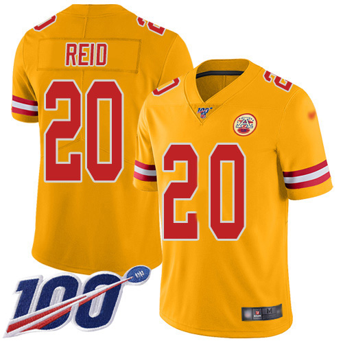 Kansas City Chiefs #20 Justin Reid Gold Youth Stitched Limited Inverted Legend 100th Season Jersey Youth cheap jerseys for sale - CheapJerseys.Shop