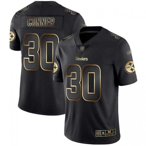 Pittsburgh Steelers #30 James Conner Black/Gold Men's Stitched Vapor Untouchable Limited Jersey Men's cheap jerseys for sale - CheapJerseys.Shop