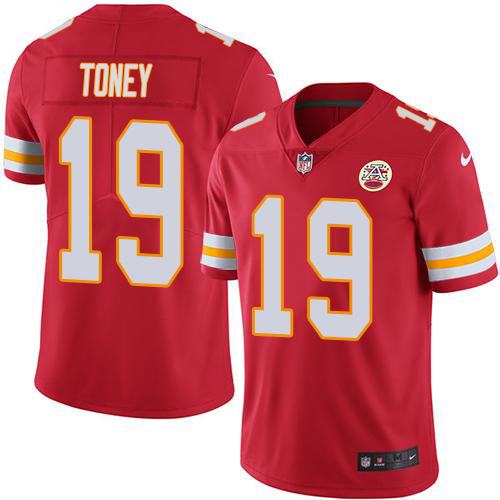 Chiefs #19 Kadarius Toney Red Team Color Youth Stitched Vapor Untouchable Limited Jersey cheap jerseys for sale - CheapJerseys.Shop