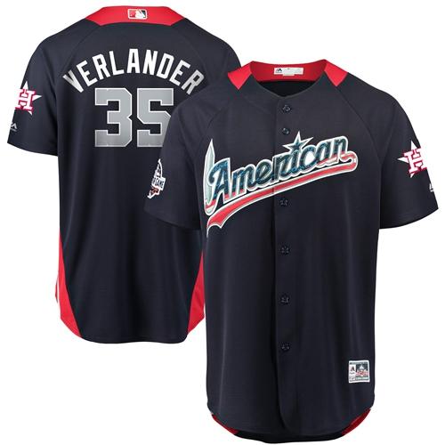 Houston Astros #35 Justin Verlander Navy Blue 2018 All-Star American League Stitched Jersey Men's cheap jerseys for sale - CheapJerseys.Shop
