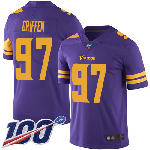 Minnesota Vikings #97 Everson Griffen Purple Men's Stitched Limited Rush 100th Season Jersey Men's cheap jerseys for sale - CheapJerseys.Shop