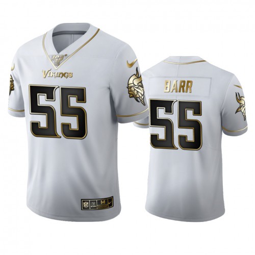 Minnesota Minnesota Vikings #55 Anthony Barr Men's White Golden Edition Vapor Limited 100 Jersey Men's cheap jerseys for sale - CheapJerseys.Shop