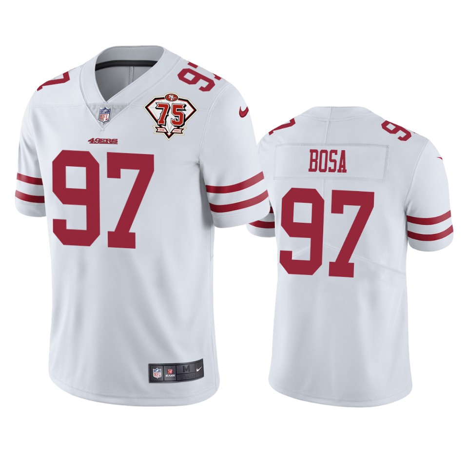 49ers #97 Nick Bosa White Youth 75th Anniversary Stitched Vapor Untouchable Limited Jersey cheap jerseys for sale - CheapJerseys.Shop