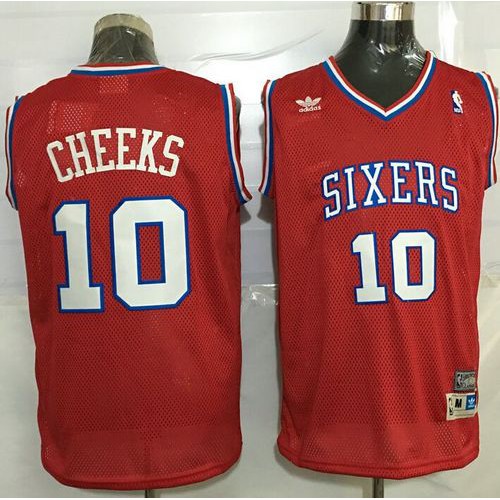 Philadelphia 76ers #10 Maurice Cheeks Red Throwback Stitched Jersey Mens cheap jerseys for sale - CheapJerseys.Shop