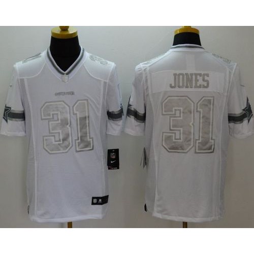Dallas Cowboys #31 Byron Jones White Men's Stitched Limited Platinum Jersey Men's cheap jerseys for sale - CheapJerseys.Shop