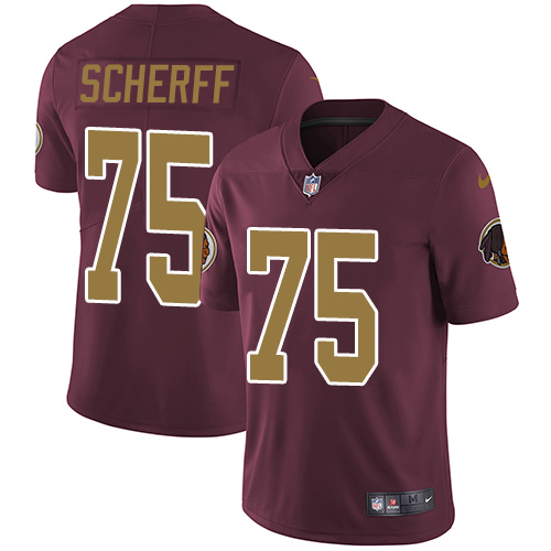 Washington Commanders #75 Brandon Scherff Burgundy Red Alternate Men's Stitched Vapor Untouchable Limited Jersey Men's cheap jerseys for sale - CheapJerseys.Shop