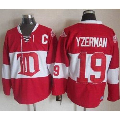 Detroit Red Wings #19 Steve Yzerman Red Winter Classic CCM Throwback Stitched Jersey Men's cheap jerseys for sale - CheapJerseys.Shop