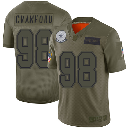 Dallas Cowboys #98 Tyrone Crawford Camo Men's Stitched Limited 2019 Salute To Service Jersey Men's cheap jerseys for sale - CheapJerseys.Shop