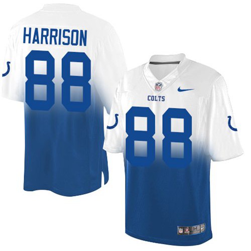 Indianapolis Colts #88 Marvin Harrison Royal Blue/White Men's Stitched Elite Fadeaway Fashion Jersey Men's cheap jerseys for sale - CheapJerseys.Shop