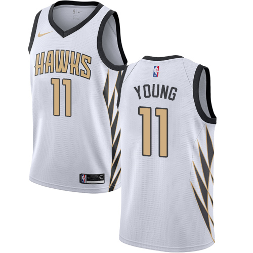 Atlanta Hawks #11 Trae Young White Swingman City Edition 2018/19 Jersey Mens cheap jerseys for sale - CheapJerseys.Shop