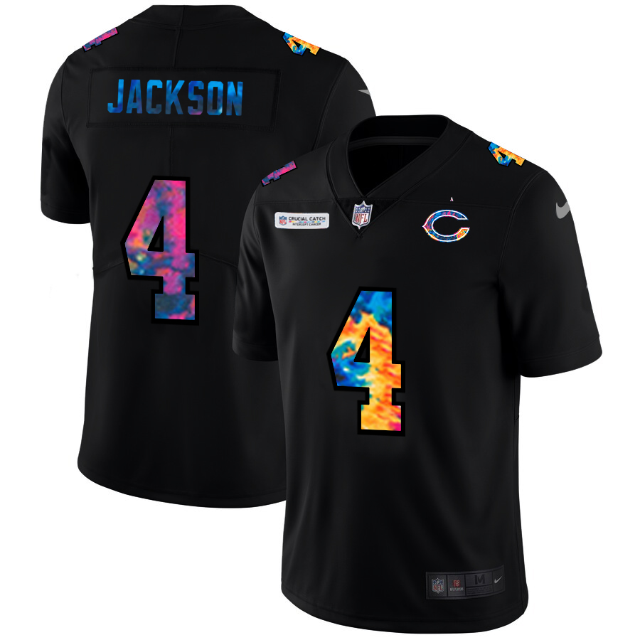 Chicago Bears #4 Eddie Jackson Men's Multi-Color Black 2020 Crucial Catch Vapor Untouchable Limited Jersey cheap jerseys for sale - CheapJerseys.Shop