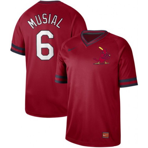 St.Louis Cardinals #6 Stan Musial Red Authentic Cooperstown Collection Stitched Jersey Men's cheap jerseys for sale - CheapJerseys.Shop