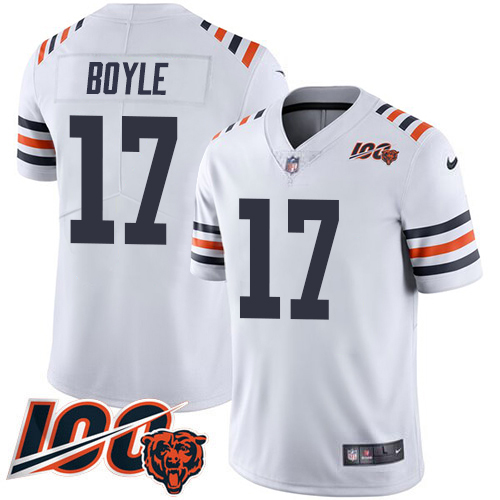 Bears #17 Tim Boyle White Youth Stitched 100th Season Vapor Limited Jersey cheap jerseys for sale - CheapJerseys.Shop