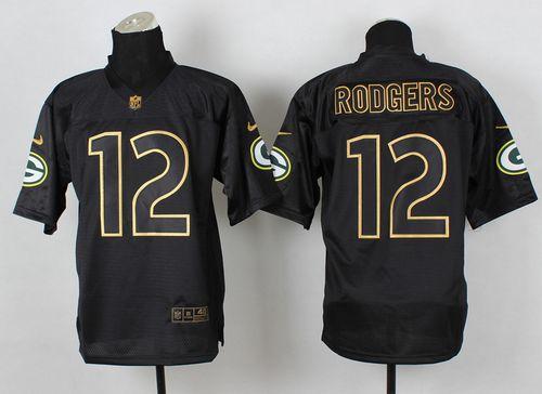 Packers #12 Aaron Rodgers Black Gold No. Fashion Men's Stitched Elite Jersey cheap jerseys for sale - CheapJerseys.Shop
