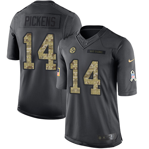 Steelers #14 George Pickens Black Youth Stitched Limited 2016 Salute To Service Jersey cheap jerseys for sale - CheapJerseys.Shop