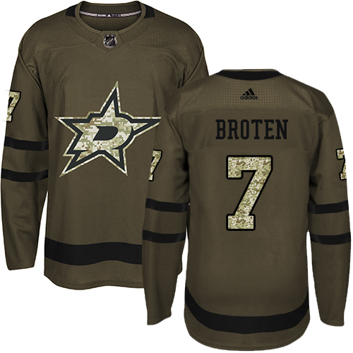 Dallas Stars #7 Neal Broten Green Salute to Service Stitched Jersey Men's cheap jerseys for sale - CheapJerseys.Shop