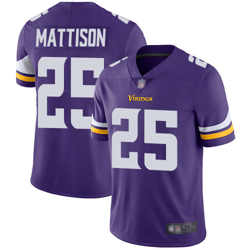 Minnesota Vikings #25 Alexander Mattison Purple Team Color Men's Stitched Vapor Untouchable Limited Jersey Men's cheap jerseys for sale - CheapJerseys.Shop