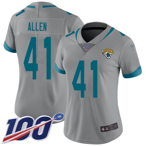 Jaguars #41 Josh Allen Silver Women's Stitched Limited Inverted Legend 100th Season Jersey cheap jerseys for sale - CheapJerseys.Shop