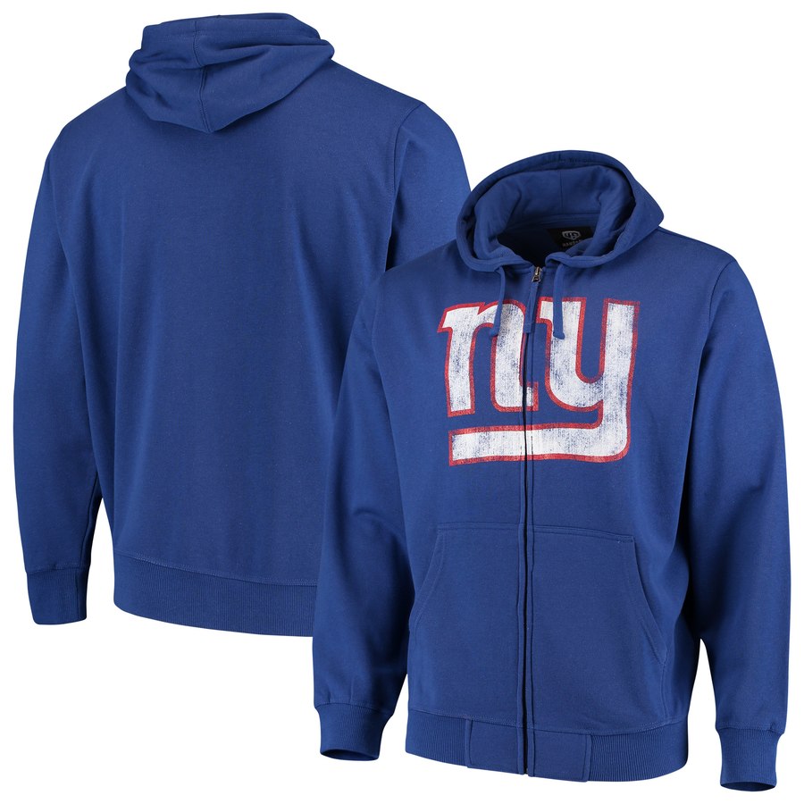 New York Giants G-III Sports By Carl Banks Primary Logo Full-Zip Hoodie Royal cheap jerseys for sale - CheapJerseys.Shop
