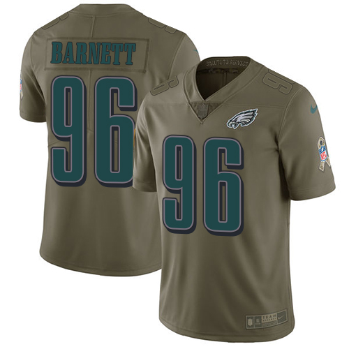Philadelphia Eagles #96 Derek Barnett Olive Men's Stitched Limited 2017 Salute To Service Jersey Men's cheap jerseys for sale - CheapJerseys.Shop