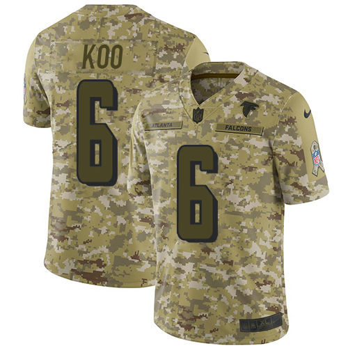 Falcons #6 Younghoe Koo Camo Stitched Youth Limited 2018 Salute To Service Jersey cheap jerseys for sale - CheapJerseys.Shop