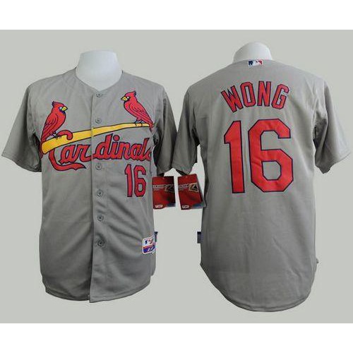 St.Louis Cardinals #16 Kolten Wong Grey Cool Base Stitched Jersey Men's cheap jerseys for sale - CheapJerseys.Shop