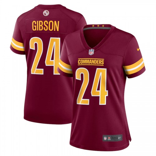 Washington Washington Commanders #24 Antonio Gibson Burgundy Women's Game Jersey Womens cheap jerseys for sale - CheapJerseys.Shop